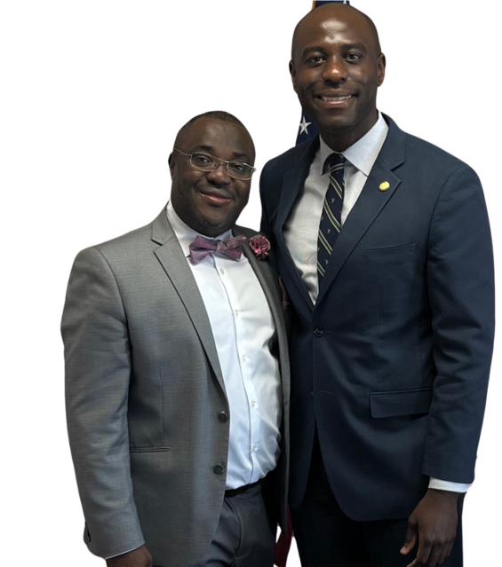 President of NHARA Yves Corioland and State Representative Berny Jacques
